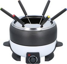 Cuisine Elegance Elektrische Fondueset 800W voor 6 Personen   RVS Kaas  & Chocoladefondue