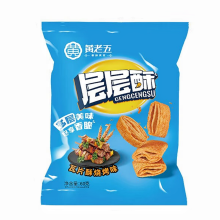 Huang Lao Wu Huanglaowu Laagjes Knapperig Dakpan Knapperig Barbecue Smaak 60g