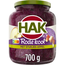 Hak Rode Kool Met Stukken Appel   700 g