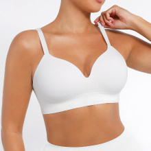 Feelingirl draadloze push up bra met naadloze comfort en volledige dekking M Wit