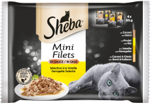 Sheba Mini Filets Gevogelte in saus 4 x 85 g