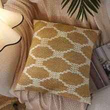 MEROPE, PE/Polyester Canvas Kussenhoes, 50 x 50 cm, Kaki/Wit, 1 Stuk