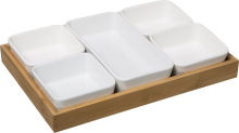 Secret de Gourmet Bamboe Snack Set   6 stuks, Wit