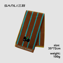 SANLI 100% Katoenen Gezichtshanddoek 35×72 cm 100 g Zacht Absorberend Bruin