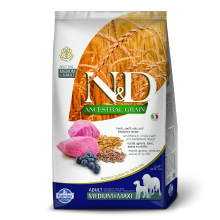 Farmina erfgoedgranen hondenvoer voor volwassen honden, middelgrote/grote rassen, 2,5 kg, smaken lam, spelt, havermout en bosbes