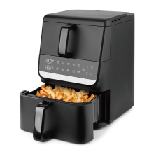 Emerio AF 133542, Dual Zone Airfryer, 10 L (3,5 L + 6,5 L), Digitaal Display, Zwart