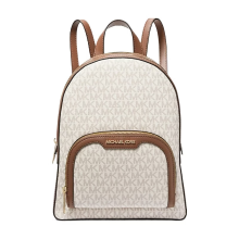 Michael Kors Jaycee middelgrote rugzak met logo vanille