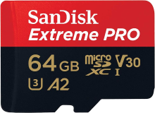 SanDisk 64 GB Extreme PRO microSDXC kaart