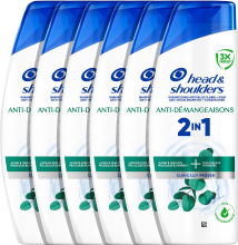 Head & Shoulders Head & Shoulders Jeukende Hoofdhuid 2 in 1 Anti Roos Shampoo en Conditioner   6 x 250 ml