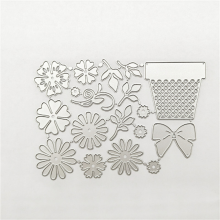 WhereHike metalen snijmallen met bloemen en bladeren, bladachtergrond, framestencil, sjabloon, bloemvormige embossing  en snijstencils voor doe het zelf embossing, fotolijstdecoratie, scrapbook en kaart