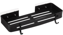 5Five Douche rek   Zwart aluminium, 32 x 13 x 6 cm