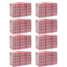 WhereHike 6 delige set opbergzakken voor donzen dekbedden, ruimtebesparende multifunctionele opbergzakken voor kleding en beddengoed, 68 × 50 × 24 cm, rood