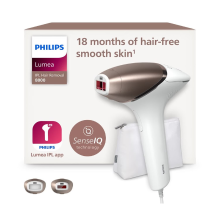 Philips Lumea IPL ontharingsapparaat 8000 serie met SenseIQ technologie, 2 opzetstukken voor lichaam en gezicht, voor gebruik met snoer BRI945/00