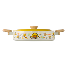 COOKER KING x B.DUCK antiaanbakpan, geschikt voor inductie en gasfornuis, grillpan voor biefstuk en pannenkoeken, koekenpan 28 cm