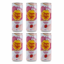 Chupa Chups Aardbeiencrème 250 ml x 6