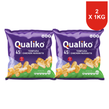 Qualiko diepvries kip tempura nuggets 1 kg x 2
