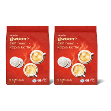 G'woon Regular Roast Koffiepads   36 stuks x2