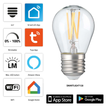 Alecto Smartlight120 slimme wifi LED filamentlamp, neutraal wit