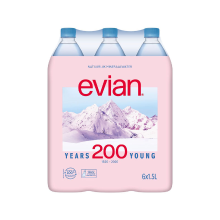 Evian Natuurlijk Mineraalwater   6 x 1,5 L