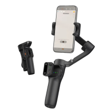 Hohem Smartphone Gimbal Stabilisator – 3 assige anti shake, afneembare afstandsbediening, 11 u batterij, draagbaar opvouwbaar ontwerp, Zwart