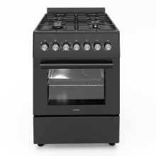 Wiggo WO E606A (BB) serie 6 60 cm vrijstaand gasfornuis zwart