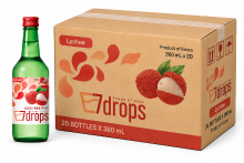7CUPSOFSOJU 7DROPS Soju Lychee Alc. 12% 360 Ml x 20