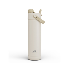 POWCAN door Meoky 26oz Dubbelopenings Sportwaterfles met Draaghandvat   Havermout