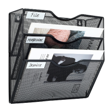 Senhoglb 3 laags A4 mesh wandmappenhouder, zwart, jaarverkoop, top cadeaukeuzes