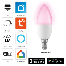 Alecto SMARTLIGHT30 Wi Fi slimme LED lamp 5 W wit