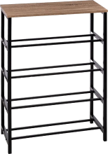5Five Schoenopslag Console Tafel   Zwart/Bruin, 63 x 30 x 90 cm