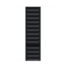Apple 41 mm middernacht leren band M/L