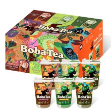 JENI bubbeltheebeker smakenmix 6 bekers x 85 g (matcha /2 bekers, honingmeloen /2 bekers, bruine suiker /2 bekers) PLAYB bubbeltheebeker smakenmix 6 bekers x 85 g (matcha /2 bekers, honingmeloen /2 bekers, bruine suiker /2 bekers)