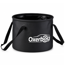 Oxerbog Draagbare, opvouwbare emmer met handvat; opvouwbare emmer van 20 liter; container van 5 gallon; ideaal voor buitenactiviteiten zoals de auto wassen, kamperen, tuinieren en vissen, lekvrij, duurzaam, opvouwbaar en ruimtebesparend ontwerp (zwart)