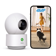 AOSU 2,5K Binnencamera Bedraad 5 GHz WiFi   Huisdieren, Kinderen & Ouderen Bewaking, 24/7 Opname, 360 Pan Tilt, Tweeweg Audio, Compatibel Met Alexa, Dual Band WiFi, Lange Bereik IP Camera