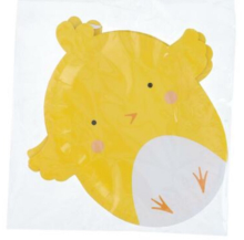 Paas Kip Papieren Borden   23 x 25 cm, geel, 6 stuks