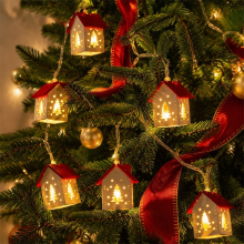 Huacan kerstboomverlichting, 2 meter, 10 lampjes, klein huis