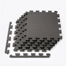 Benarita Benrita In elkaar Grijpende Schuim Vloermatten, 12×12×0.4 Inch, 6 Stuks, Zwart, Niet Toxisch EVA Schuim Veilig, Eenvoudig Interlock Ontwerp Schokdempend, Stimuleert Fijne Motoriek, Geschikt voor Kinderkamer, Yoga Fitness en Klaslokaal Decoratie