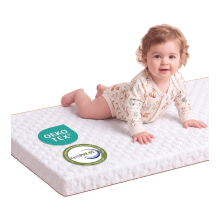 Benarita dun babykussen, 120×60 cm, 1 stuk, wit, TPU waterdichte afneembare wasbare hoes, ademende polyurethaanschuim ondersteuning, antislip onderkant plastic doek met noppen, geschikt voor kinderwagen