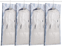 TAILI Hangende Vacuüm Opbergzakken, Ruimtebesparende Zakken voor Kleding, Pakken, Jassen of Jassen, Kastorganizer, 4 Stuks Jumbo Blauw