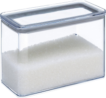 5Five Flixo Rechthoekige PS Opbergdoos   2 L, Transparant, 20 x 10 x 14 cm