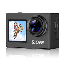 【Terug naar school】SJCAM SJ4000 Actioncamera met dubbel scherm, 4K video, 2,0 inch lcd met 1,3 inch selfiescherm, 170° groothoek, f/2.2 Diafragma, EIS stabilisatie, 30 m waterdicht met behuizing, 80 min. Opnemen, compact 5,9 x 4,2 x 3 cm, 16 MP foto voor 