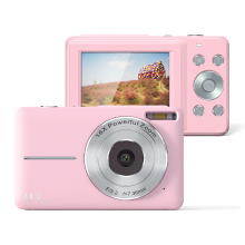 Songdian compacte camera 4K 44 MP voor fotografie en video, 16x zoom   roze