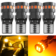 OUSHI W5W LED lamp, Canbus foutloos, T10 501 194 168 2825, 12 V vervanglampen voor auto interieur (daklamp, kaarthouder, deurverlichting, nummerplaatverlichting), ambergeel (4 stuks)