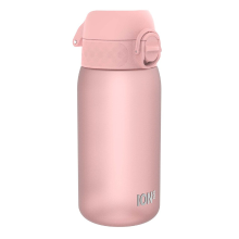 ION8 Waterfles voor kinderen, 350 ml/12 oz, lekvrij, eenvoudig te openen, veilige vergrendeling, vaatwasserbestendig, BPA vrij, draaggreep, hygiënische flip dop, eenvoudig te reinigen, geurloos, CO₂ neutraal, roze
