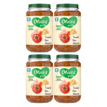 Olvarit macaroni met tomaat en ham 8M+ 200 g * 4