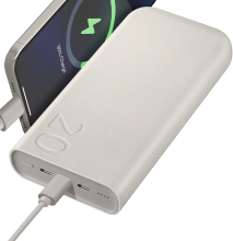 SAMSUNG Powerbank Fast Charge 45 W   3x USB C   20000 mAh   Beige
