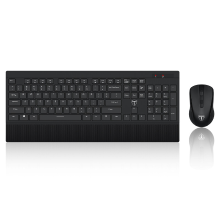 ET Stille draadloze toetsenbord en muis combo, US QWERTY lay out, Ultrastille 2,4 GHz ergonomische kantoor toetsenbord muis set, Strak volledig formaat computer toetsenbord voor laptop, pc, mac, windows, thuiskantoor