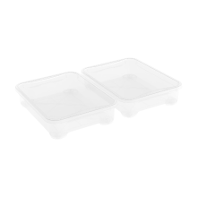 Curver KIS T Box opbergdoos met deksel   Onder het bed   54 liter   Met wielen   Set van 2   79,5 x 58 x 18 cm   Transparant   Premium opbergoplossing, duurzaam kunststof, moderne huisorganisatie