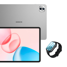 HONOR Pad 10 + Watch X5i bundel – 12,1 inch 2,5K 120 Hz WiFi tablet, 256 GB, grijs + 1,97 inch AMOLED smartwatch met Bluetooth bellen, 21 dagen batterij, zwart
