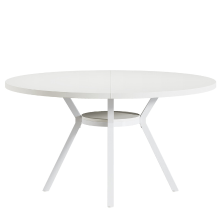 LANTINE Ronde Eettafel, 120 cm Grote Keukentafels voor 4 Personen, Moderne Stijl met Metalen Poten voor Eetkamer Keuken Café (Alleen Tafel)